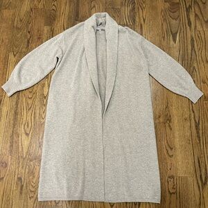 Reformation Liam Cashmere Long Cardigan Color Oatmeal